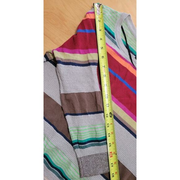 Desigual ladies striped sweater pullover size XL ( See Measurements) Colorful - Picture 5 of 6